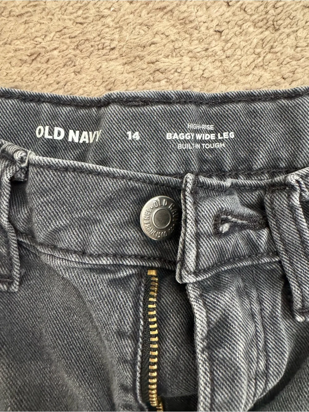 Old Navy Kids Wide Leg Jeans in Charcoal
